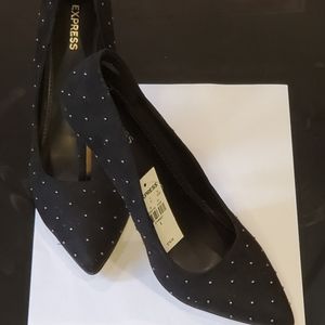 Express Women's Black Studded Heels